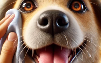 Posso limpar os olhos do meu pet?