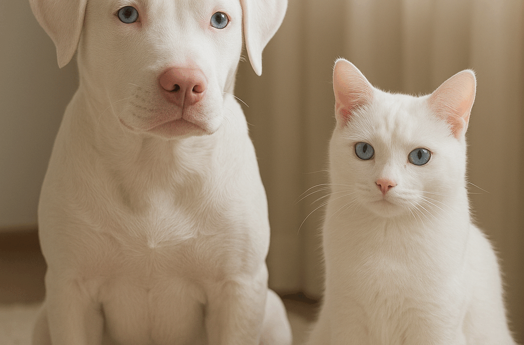 Pets albinos e os olhos: Cuidados e proteção
